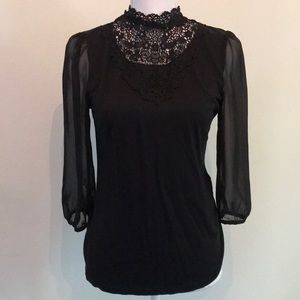 Crochet trim top